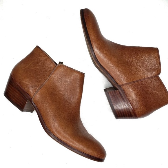 Sam Edelman Petty Brown Leather Ankle Booties Size 9 - Picture 13 of 13